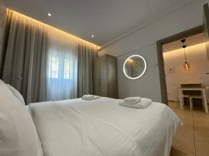 Comfortable double bedroom in our holiday apartment in Ayia Napa, Cyprus.